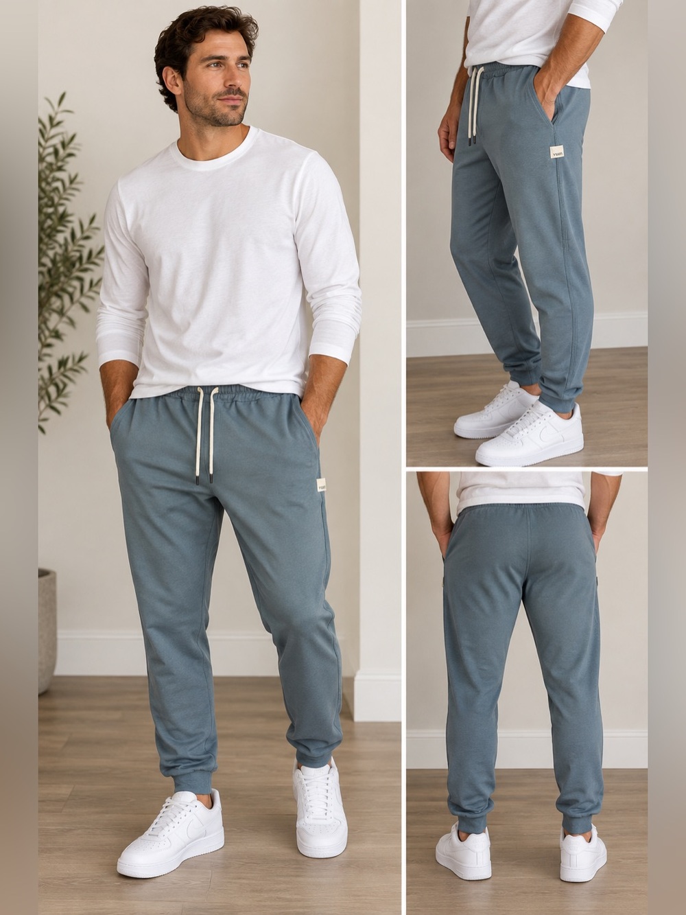 Vuori Men's blue-gray Performance
Joggers featuring an elastic waistband A417